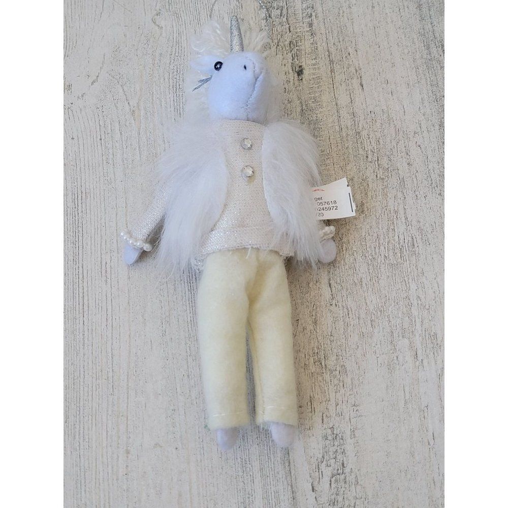 Target unicorn Prince glitter plush ornament Xmas decor‎